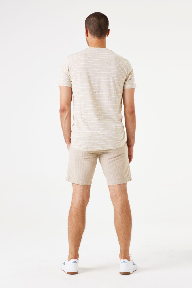 GESTREEPT T SHIRT E51204 822 SAND